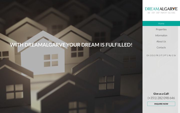 Screenshot of dreamalgarve.com