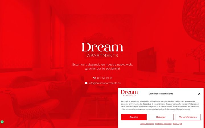 Zrzut ekranu dreamapartments.es