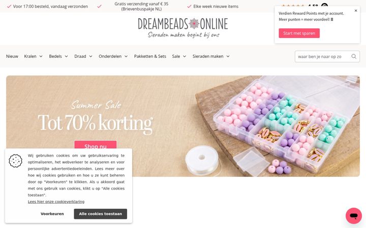 Screenshot of dreambeads-online.nl