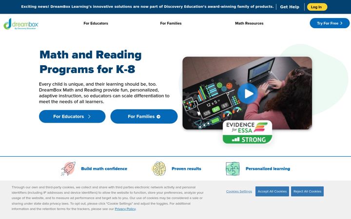 Screenshot του dreamboxlearning.co