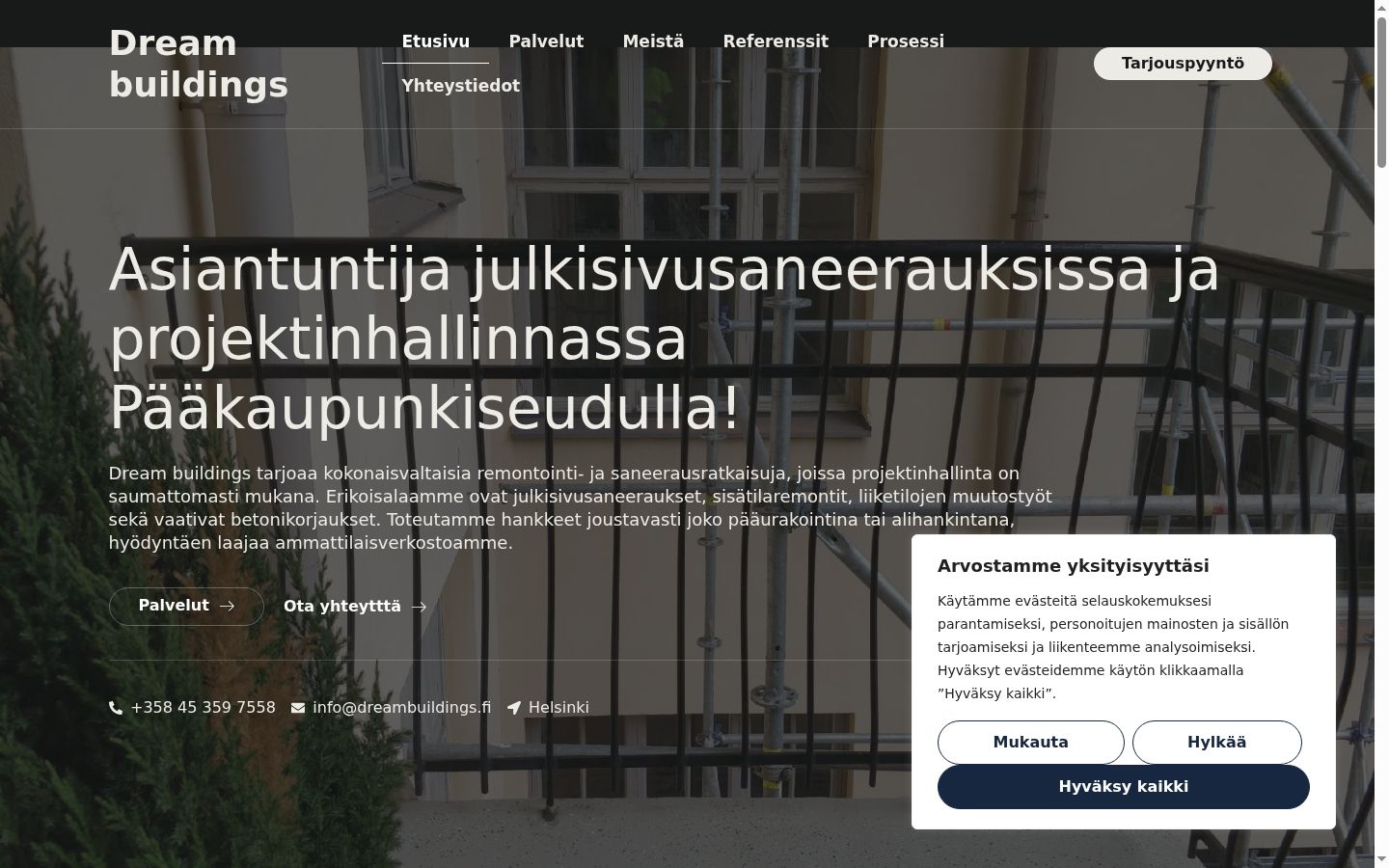 Capture d'écran de la bannière de consentement affichée avant toute interaction