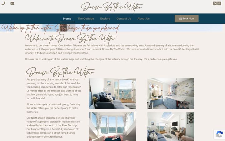 Screenshot von dreambythewater.co.uk