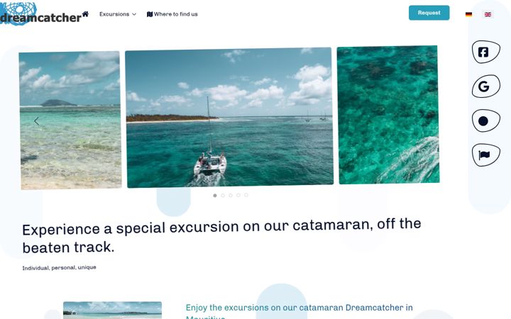 Screenshot of dreamcatcher-mauritius.com