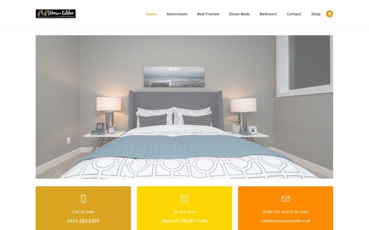 Screenshot von dreamcatcherbeds.co.uk