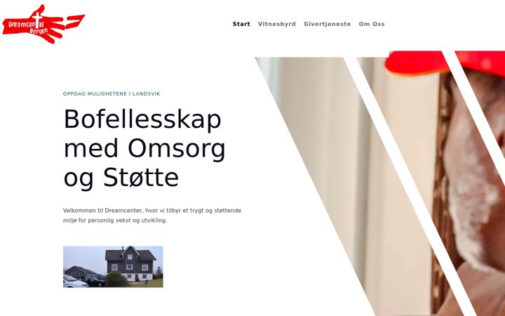 Skærmbillede af dreamcenterbergen.no