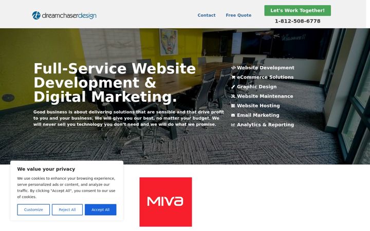 Screenshot of dreamchaserdesign.com