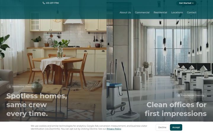 Screenshot of dreamclean123.com