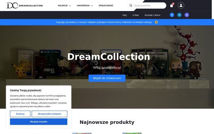 Snímek obrazovky dreamcollection.com.pl