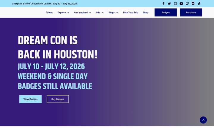 Screenshot of dreamconvention.com