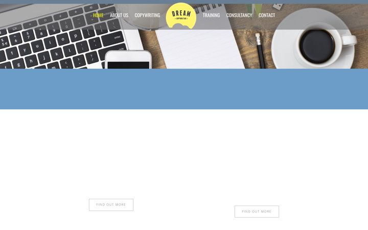 Screenshot von dreamcopywriting.co.uk
