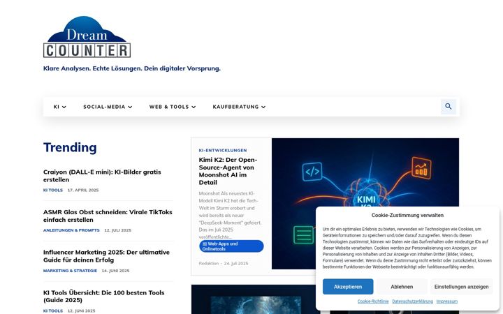 Screenshot του dreamcounter.de