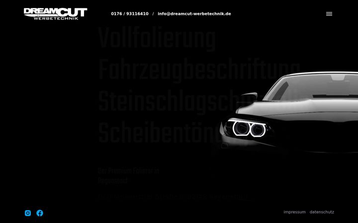 Screenshot of dreamcut-werbetechnik.de