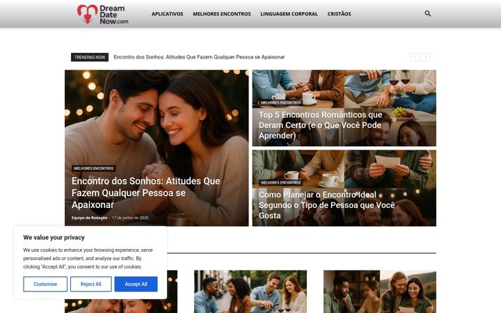 Screenshot of dreamdatenow.com