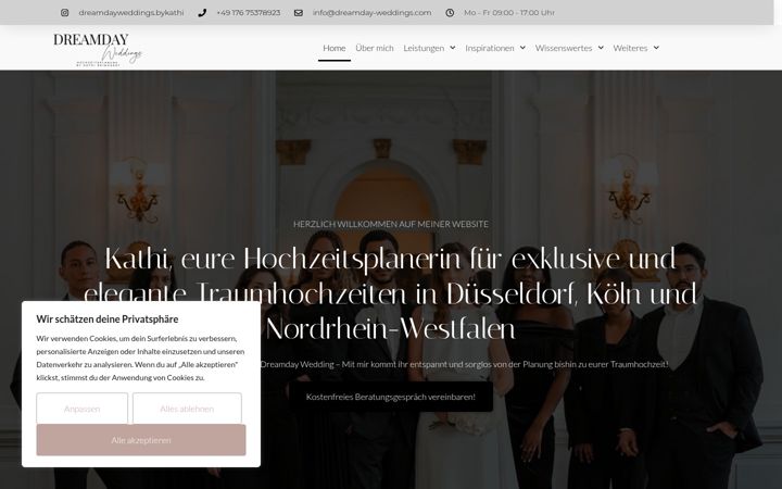 Screenshot of dreamday-weddings.com