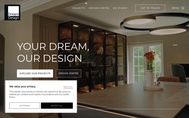 Screenshot von dreamdesign.co.uk