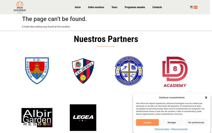 Screenshot of dreamdevelopmentsport.com