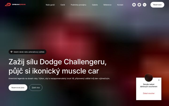 Snímek obrazovky dreamdrive.cz