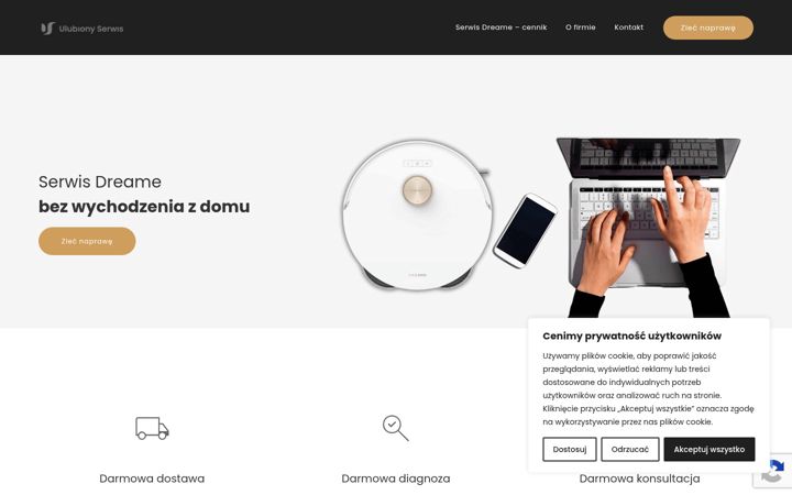 Screenshot von dreame-serwis.pl