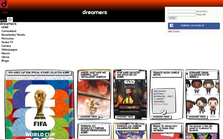 Екранна снимка на dreamers.es