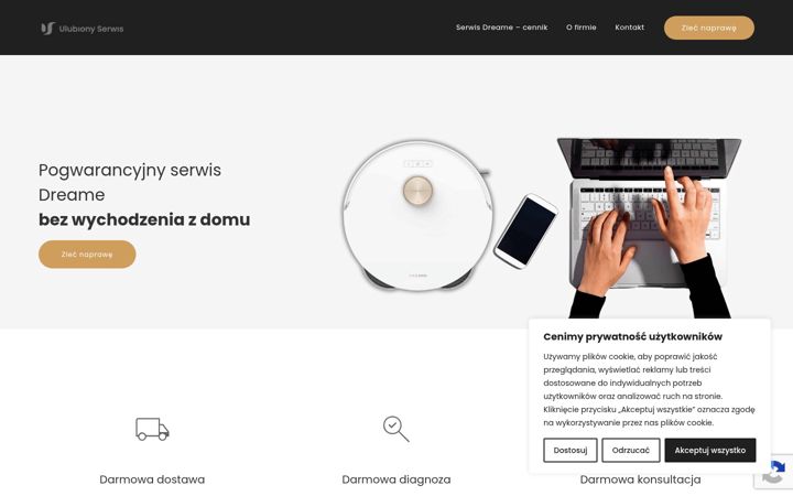 Screenshot von dreameserwis.pl