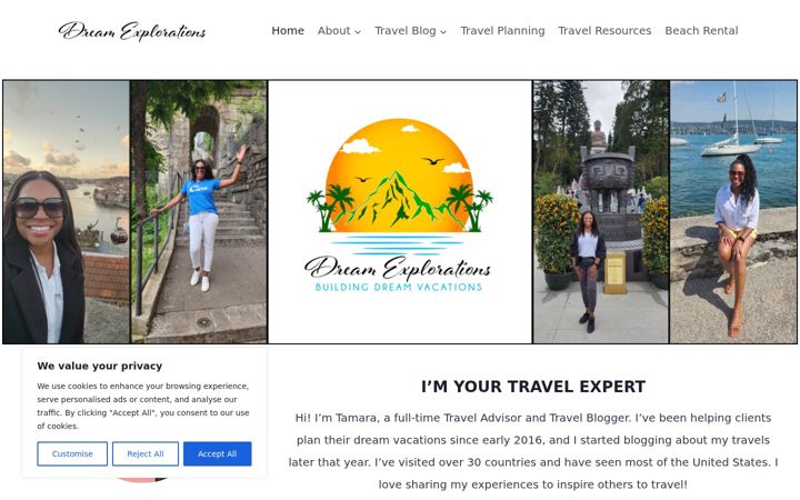 Screenshot of dreamexplorations.com