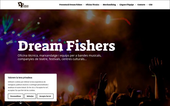 Screenshot of dreamfishers.com