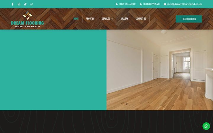 Captură de ecran a dreamflooringltd.co.uk