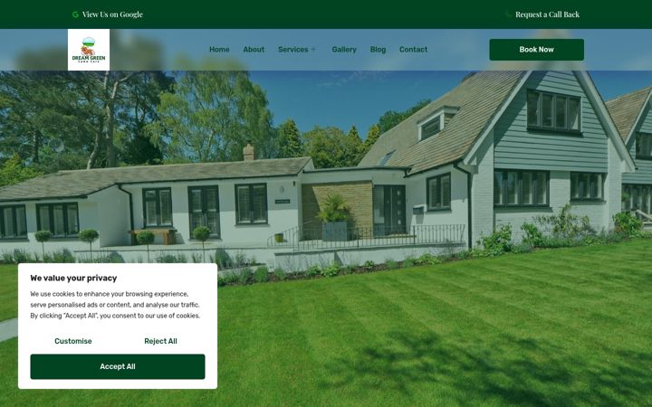 Screenshot of dreamgreenlawnservice.com