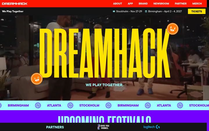 Screenshot of dreamhack.se