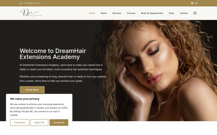 Screenshot of dreamhair89.com
