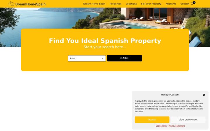 Screenshot of dreamhomespain.com
