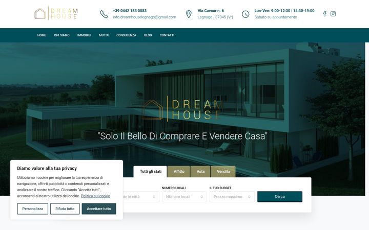 Screenshot of dreamhouselegnago.it