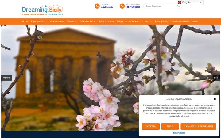 Screenshot of dreamingsicily.it