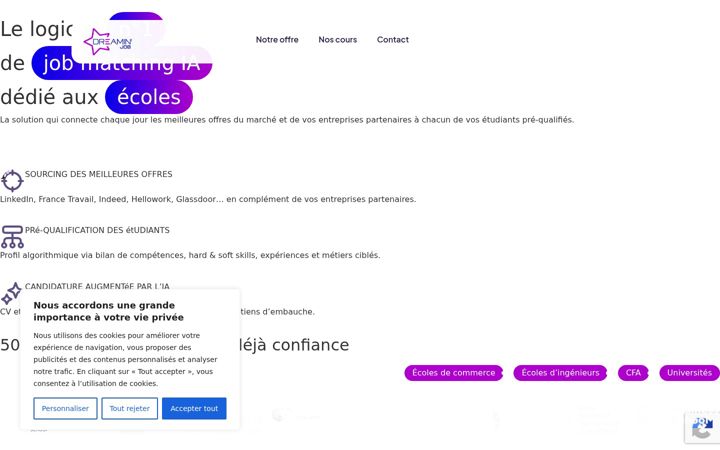Screenshot of dreaminjob.fr