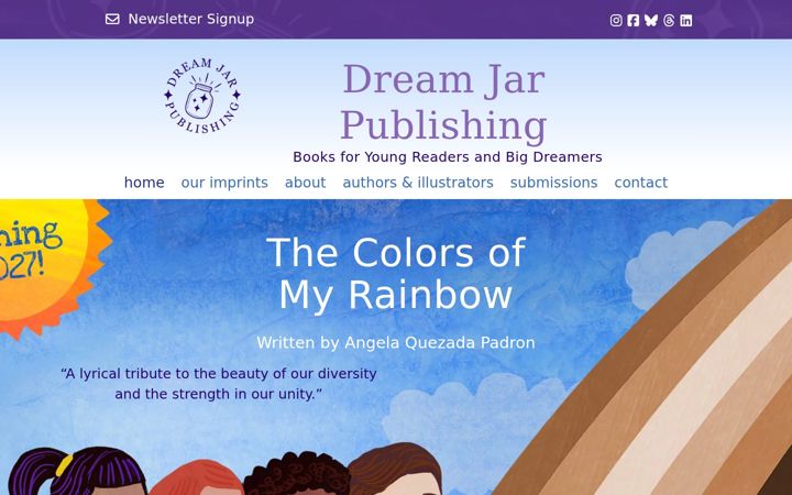 Screenshot of dreamjarpublishing.com