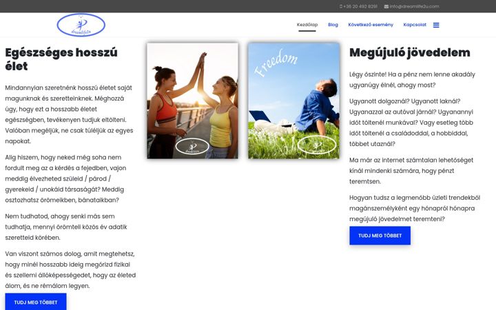 Screenshot of dreamlife2u.com