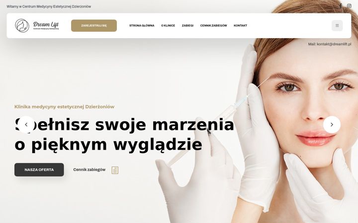 Screenshot von dreamlift.pl