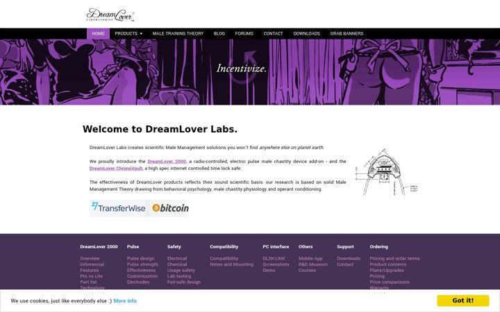 Screenshot of dreamloverlabs.com