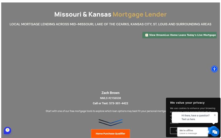 Screenshot of dreamluxhomeloans.com