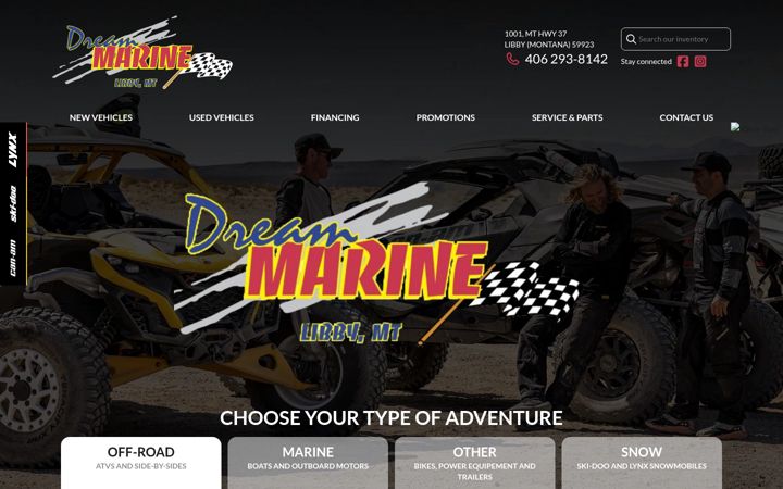 Screenshot of dreammarine.net