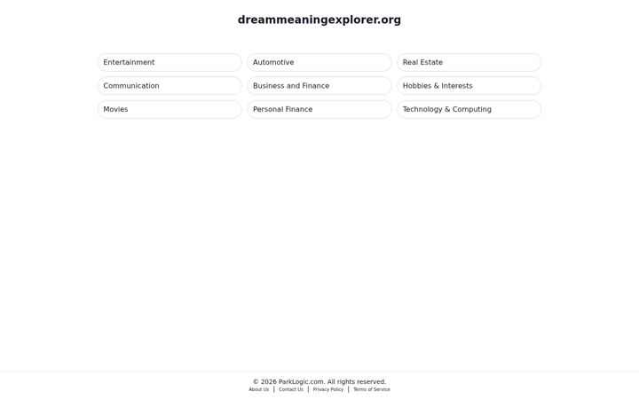 Ekrano kopija dreammeaningexplorer.org