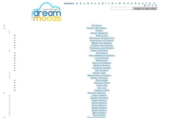 Screenshot of dreammoods.com