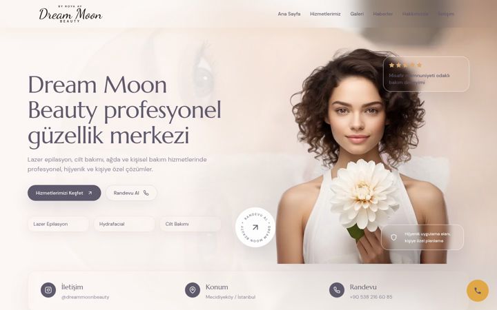 Screenshot of dreammoonbeauty.com