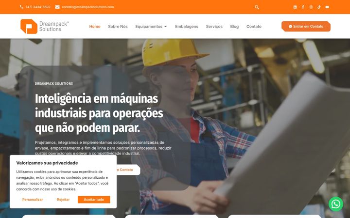 Screenshot of dreampacksolutions.com