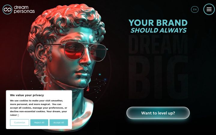 Screenshot of dreampersonas.com