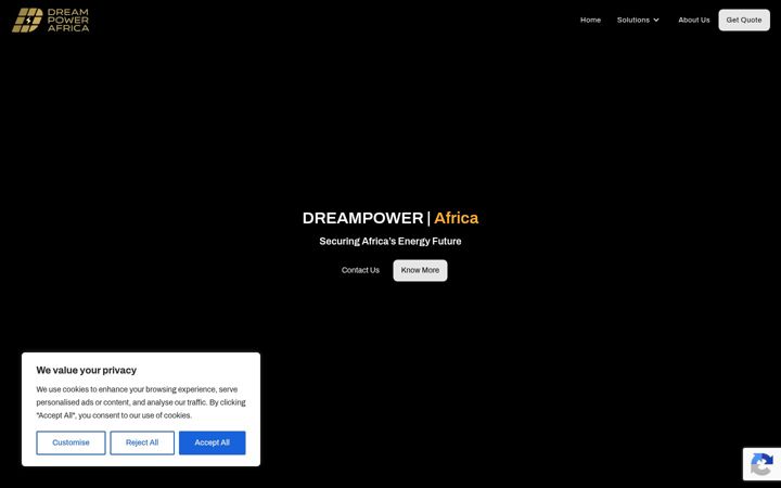Screenshot of dreampower.africa