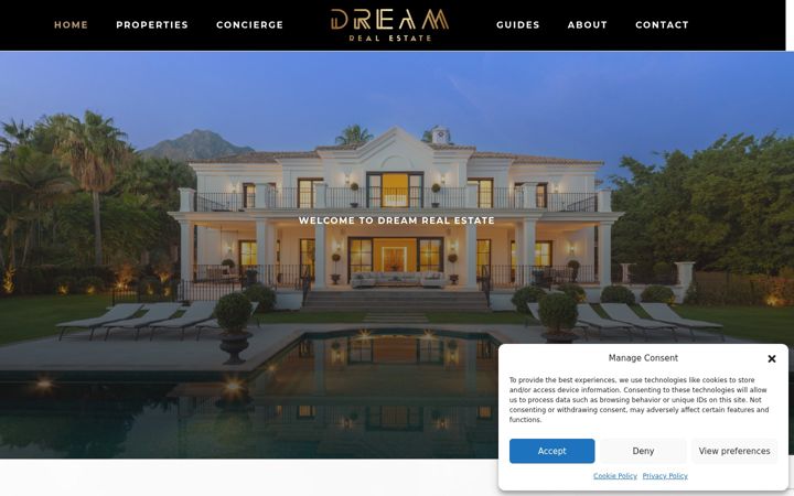 Zrzut ekranu dreamrealestate.es