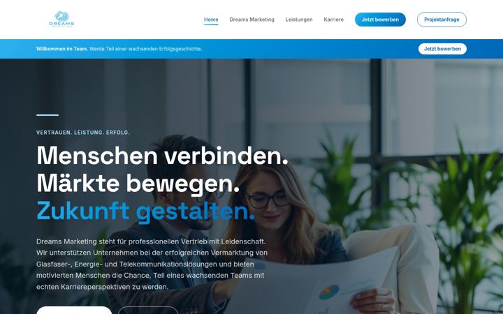 Screenshot of dreams-marketing.net
