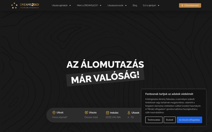 Ekrānuzņēmums no dreams2go.hu