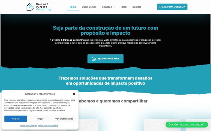 Screenshot von dreamsandpurpose.com.br